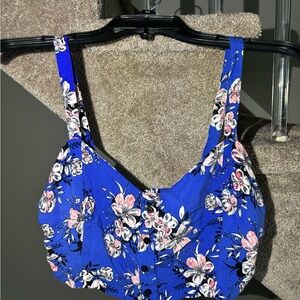 Charlotte Russe Blue Floral Top